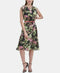 New TOMMY HILFIGER Women Sleeveless Black Multi Floral Dress Fit Flare Size 4 - evorr.com