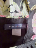 New TOMMY HILFIGER Women Sleeveless Black Multi Floral Dress Fit Flare Size 4 - evorr.com