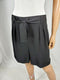 New BAR III Women Black Pleated Belted Shorts Gaucho Size 12 - evorr.com