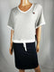 TOMMY HILFIGER Women Short Sleeve Gray Black Drawstring Knit Dress Dress Plus 1X - evorr.com