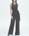 TOMMY HILFIGER Women Sleeveless Black Charleston Dot Belted Jumpsuit Dress 14 - evorr.com