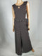 TOMMY HILFIGER Women Sleeveless Black Charleston Dot Belted Jumpsuit Dress 14 - evorr.com