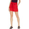 Maison Jules Women Red High Waist Shorts Paper-Bag Waist Belted Size M - evorr.com