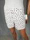 New Maison Jules Women White Peach Print Shorts Casual Size 4 - evorr.com