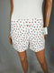 New Maison Jules Women White Peach Print Shorts Casual Size 4 - evorr.com
