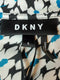 DKNY Women Blue Geometric Print Sleeveless Ban Neck Blouse Pullover Top Small S - evorr.com