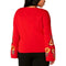 INC Femme Women Floral Embroidered Bell Sleeve Red Pullover Sweater Top Plus 2X - evorr.com
