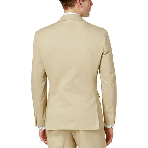 BAR III Men Long Sleeve Two-Button Slim-Fit Tan Khaki Business Suit Jacket 38 L - evorr.com