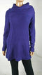 Style&co. Women Long Sleeve Purple Cowl Neck Waffle Knit Tunic Sweater Plus 16W - evorr.com