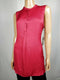 New Vince Camuto Women Sleeveless Rumple Henley Hibiscus Blouse Pink Tunic Top M - evorr.com