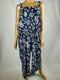 New Michael Kors Women Blue Grand Petani Reef Print Tank Jumpsuit Dress Plus 16W - evorr.com