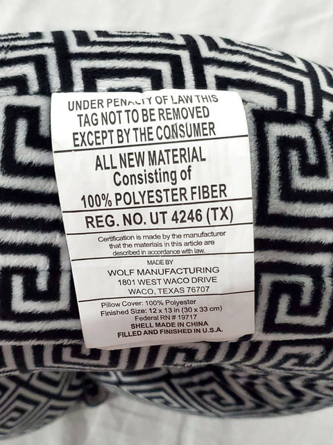 New Bon Voyage Travel Memory foam Neck Pillow Black White Printed - evorr.com