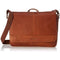 NEW Kenneth Cole Reaction Colombian Leather Cognac Business Flap Laptop Bag - evorr.com
