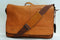 NEW Kenneth Cole Reaction Colombian Leather Cognac Business Flap Laptop Bag - evorr.com