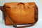 NEW Kenneth Cole Reaction Colombian Leather Cognac Business Flap Laptop Bag - evorr.com