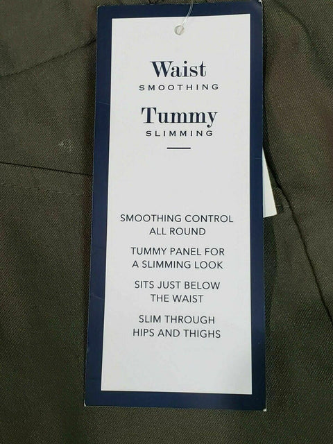 Charter Club Women Green Pull On Tummy Slimming Leg Pants Stretch Plus Size 24W