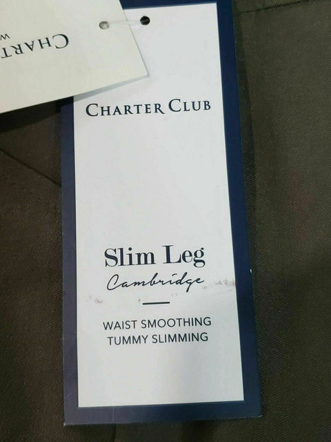 Charter Club Women Green Pull On Tummy Slimming Leg Pants Stretch Plus Size 24W