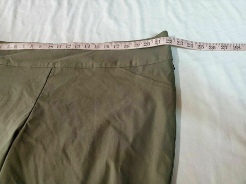 Charter Club Women Green Pull On Tummy Slimming Leg Pants Stretch Plus Size 24W