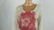 Style&Co. Women 3/4 Sleeve Lace Net Flower Printed Beige Textured Top Plus 16W - evorr.com