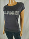Tommy Hilfiger Women Cap Sleeve Black Sport T-Shirt Cotton Blouse Top Stretch S - evorr.com