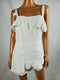 New City Studio Women White Strap Shoulders Summer Romper Rayon Dress Size 13 - evorr.com