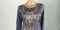 New Style&co. Women Long Sleeve Blue Metallic Printed Graphic Blouse Top Plus 1X - evorr.com