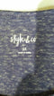 New Style&co. Women Long Sleeve Blue Metallic Printed Graphic Blouse Top Plus 1X - evorr.com