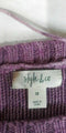 Style&co. Women Bell Sleeve Braided Trim Marled Pullover Sweater Purple Plus 1X - evorr.com