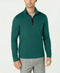 Tasso Elba Men Sweater Blue Mock Neck 1/4 Zip Piped Green Long Sleeve Top 3XL - evorr.com