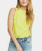 Free People Women Sleeveless Neon Green Twisted Pullover Fashion Blouse Top S - evorr.com