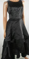 Adrianna Papell Women Sleeveless Scoop-Neck A-Line Layered Hem Black Dress 10 - evorr.com