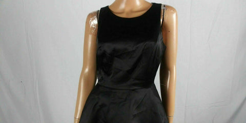 Adrianna Papell Women Sleeveless Scoop-Neck A-Line Layered Hem Black Dress 10 - evorr.com