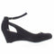 American Rag CIE Women Amiley Black Suede Chop Out Wedges Ankle Strap Shoes 10M - evorr.com
