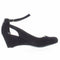 American Rag CIE Women Amiley Black Suede Chop Out Wedges Ankle Strap Shoes 6 M - evorr.com