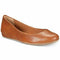 American Rag Ellie Women Cognac Color Faux Leather Almond Toe Slide Flats Shoe 9 - evorr.com