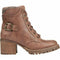 Carlos by Carlos Santana Women Gibson Ankle Boot Lace Up Tan Brown Shoes US 6.5 - evorr.com