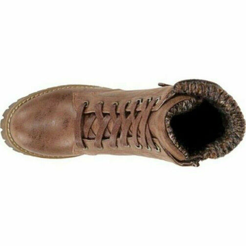 Carlos by Carlos Santana Women Gibson Ankle Boot Lace Up Tan Brown Shoes US 8.5 - evorr.com