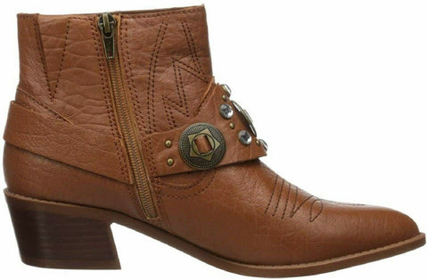 Carlos by Carlos Santana Women Marlene Western Boot Cognac Brown Shoes Size US 9 - evorr.com