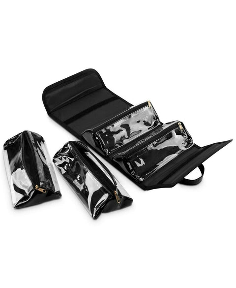 Glitterati Culture Cosmetic Organizer Cosmetic Makeup Triangular Travel Zip Bag - evorr.com