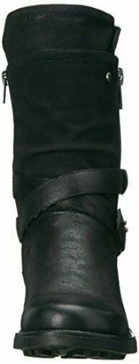 Carlos by Carlos Santana Women Sawyer Leather Almond Toe Black Boots Size US 7 M - evorr.com