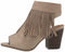 Sugar Women Valera Peep-Toe Open Back Block Heel Fringe Natural US Shoe Size 7 M - evorr.com