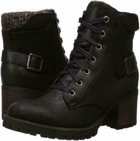Carlos by Carlos Santana Womens Gibson Ankle Boot Lace Up BLACK Shoes US 7.5 M - evorr.com