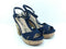 American Rag Women Jamie T-Strap Platform Dress Sandals Navy Cork 9 W US - evorr.com