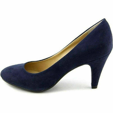 American Rag Womens Felix Fabric Round Toe Classic Pumps 3" Heel Shoe 8.5 M Blue - evorr.com