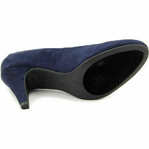 American Rag Womens Felix Fabric Round Toe Classic Pumps 3" Heel Shoe 8.5 M Blue - evorr.com