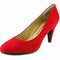 American Rag Women Felix Fabric Round Toe Classic Pumps 3" Heel Shoe US 6 M Red - evorr.com