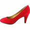 American Rag Women Felix Fabric Round Toe Classic Pumps 3" Heel Shoe US 6 M Red - evorr.com