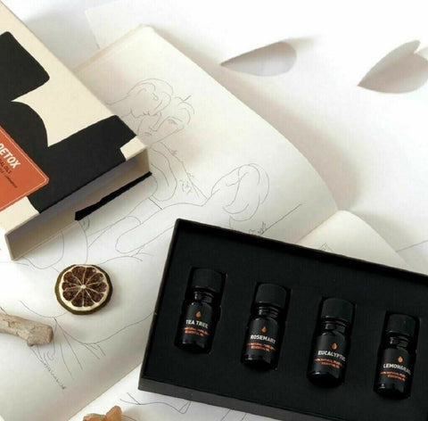 Way Of Will 4-Piece Essential Oils Gift Set Detox Unwind Elevate Stimulate New
