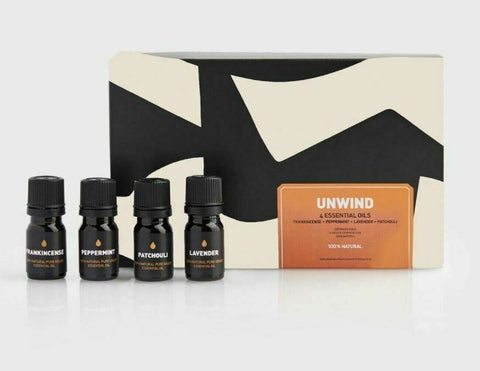 Way Of Will 4-Piece Essential Oils Gift Set Detox Unwind Elevate Stimulate New