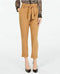 New INC INTERNATIONAL CONCEPTS Women Beige Paperbag Pants Belted Size 12 34x27